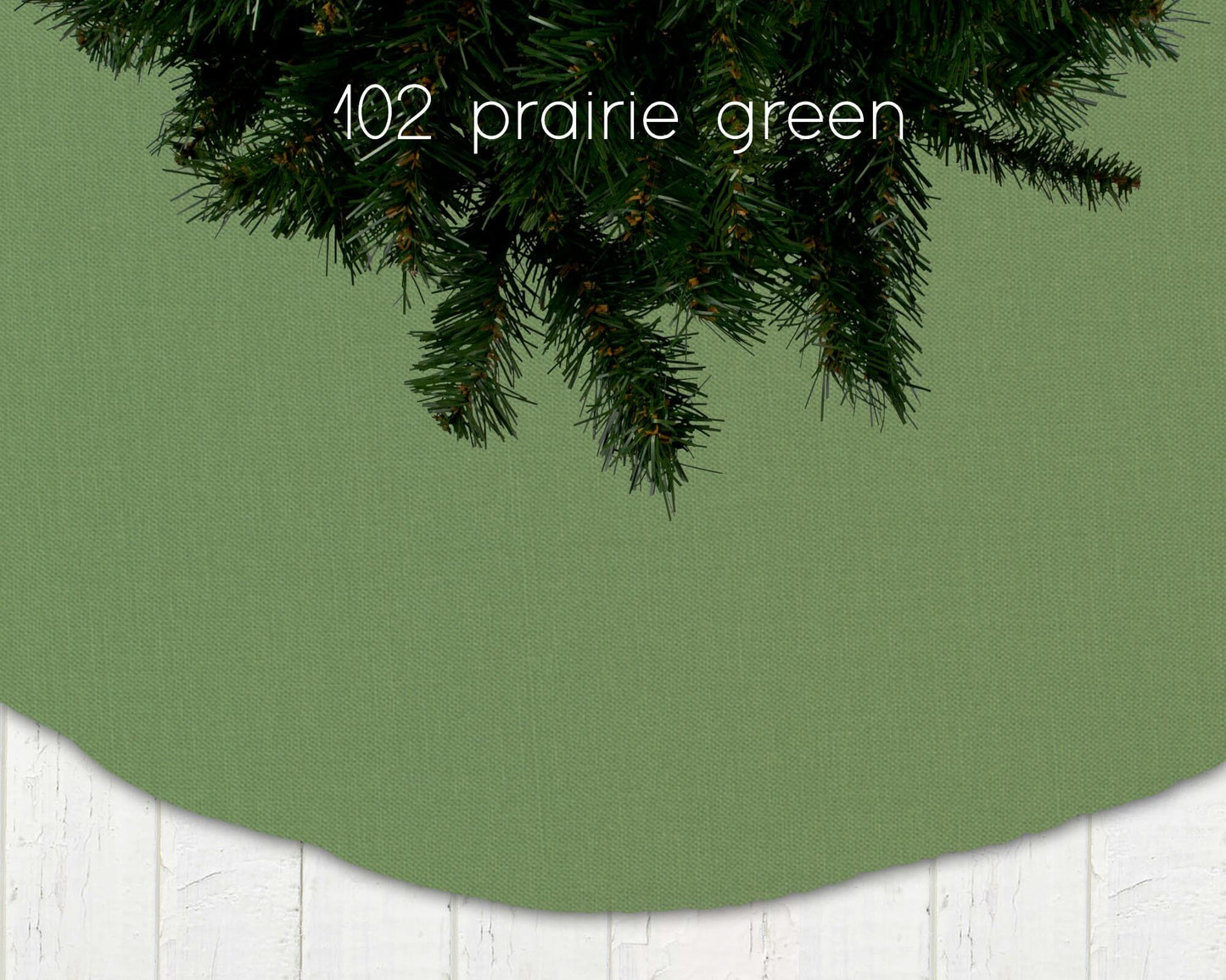 Green Solid Color Christmas Tree Skirts Custom Made to Order