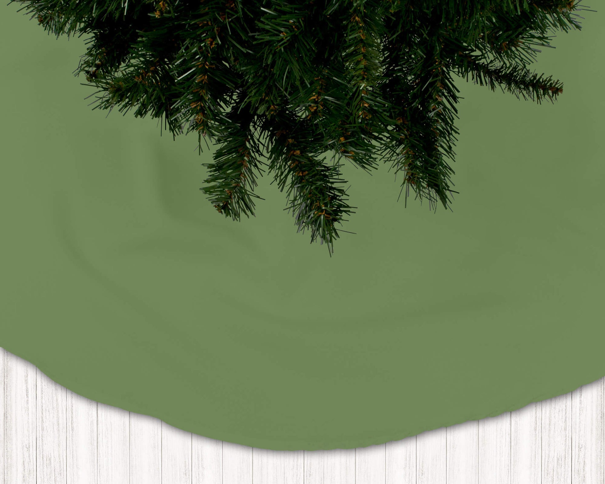 Prairie Green Holiday Christmas Tree Skirts - b102