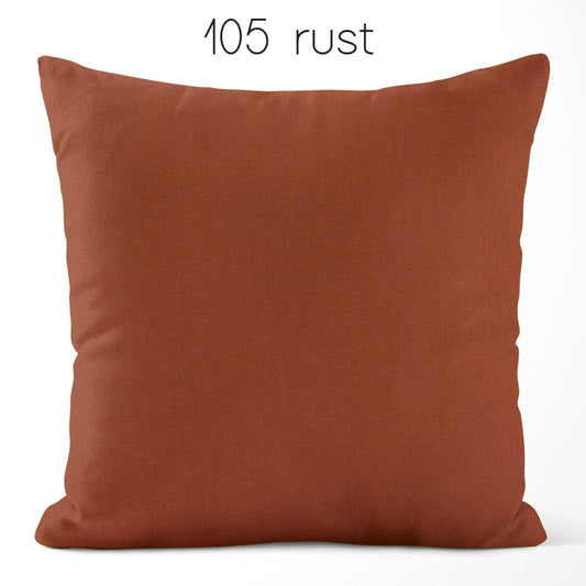 Rust Cotton Pillow Covers Custom Made to Order color 105