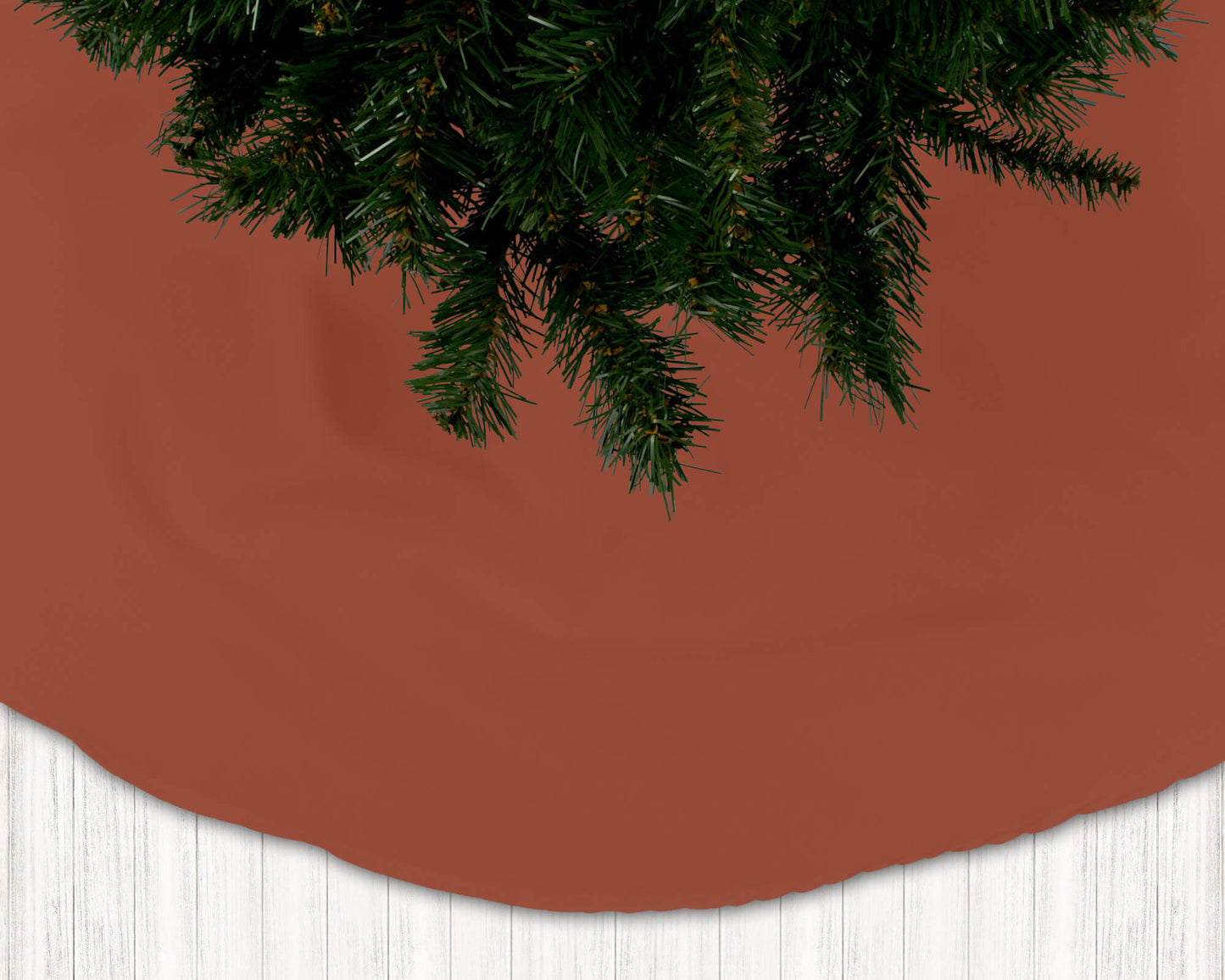 Rust Colored Holiday Christmas Tree Skirts - b105