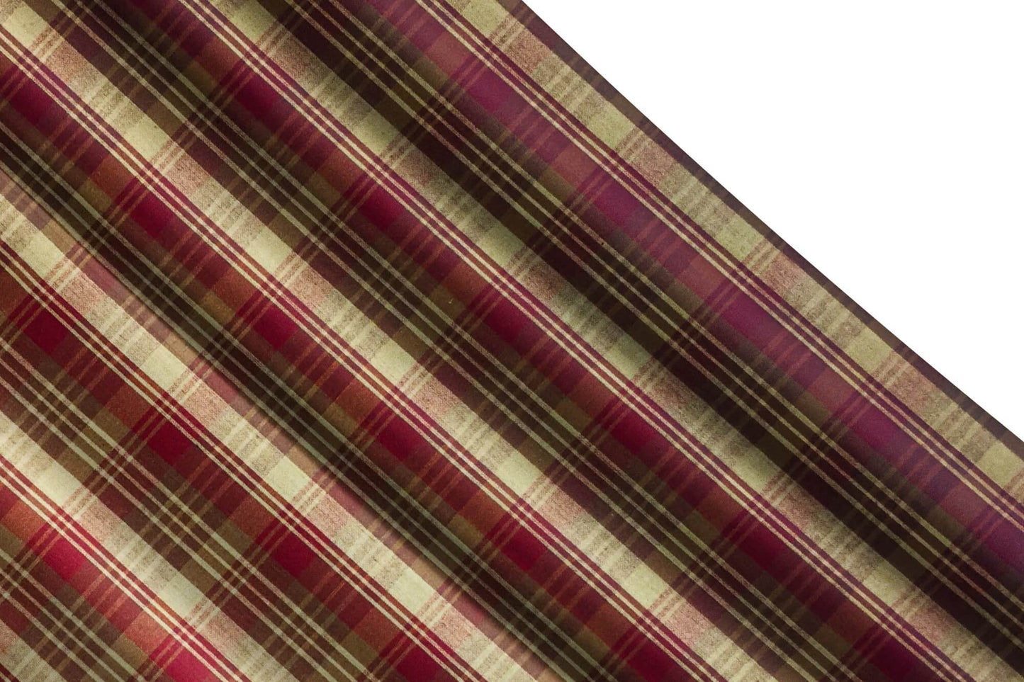 Red, Brown, and Tan Plaid Homespun Valances Cafe Curtains pattern 1081