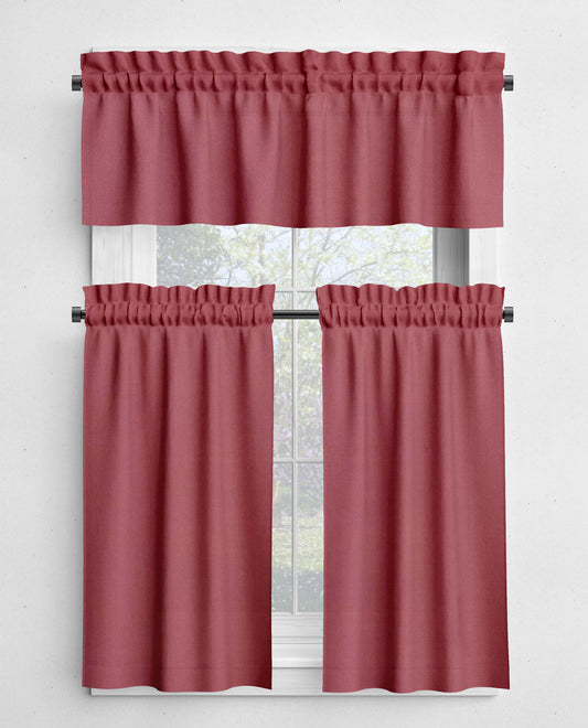 Blush Pink Valances and Cafe Curtains Premium USA Cotton - b112