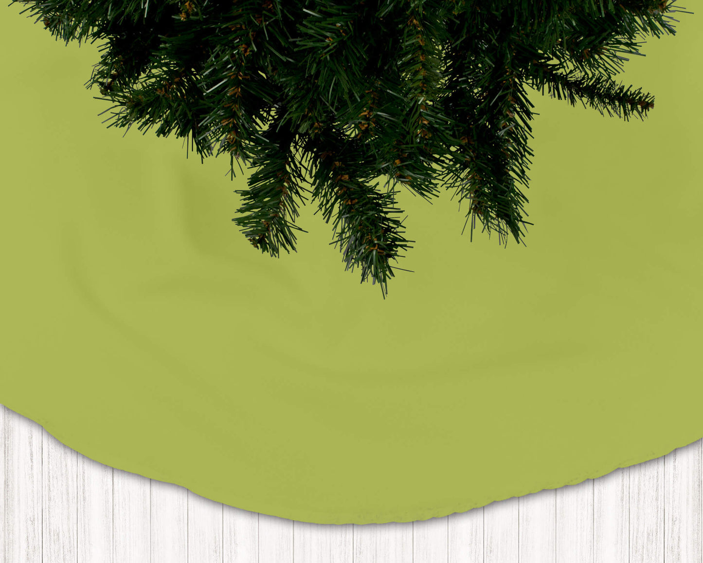 Light Pistachio Green Holiday Christmas Tree Skirts - b134