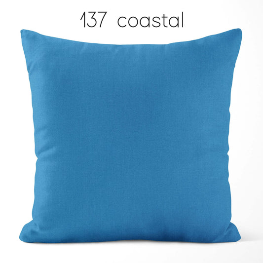 Coastal Blue Cotton Pillow Covers Custom Made to Order color 137