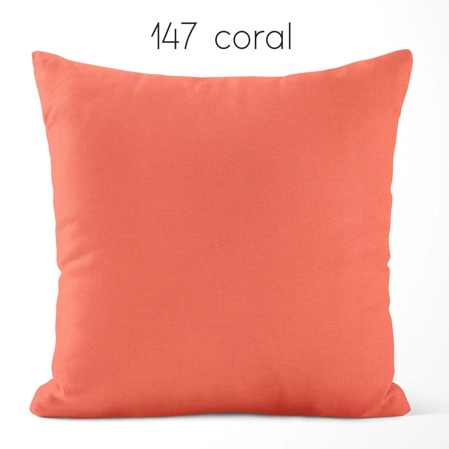 Coral Cotton Pillow Covers Custom Made to Order color 147