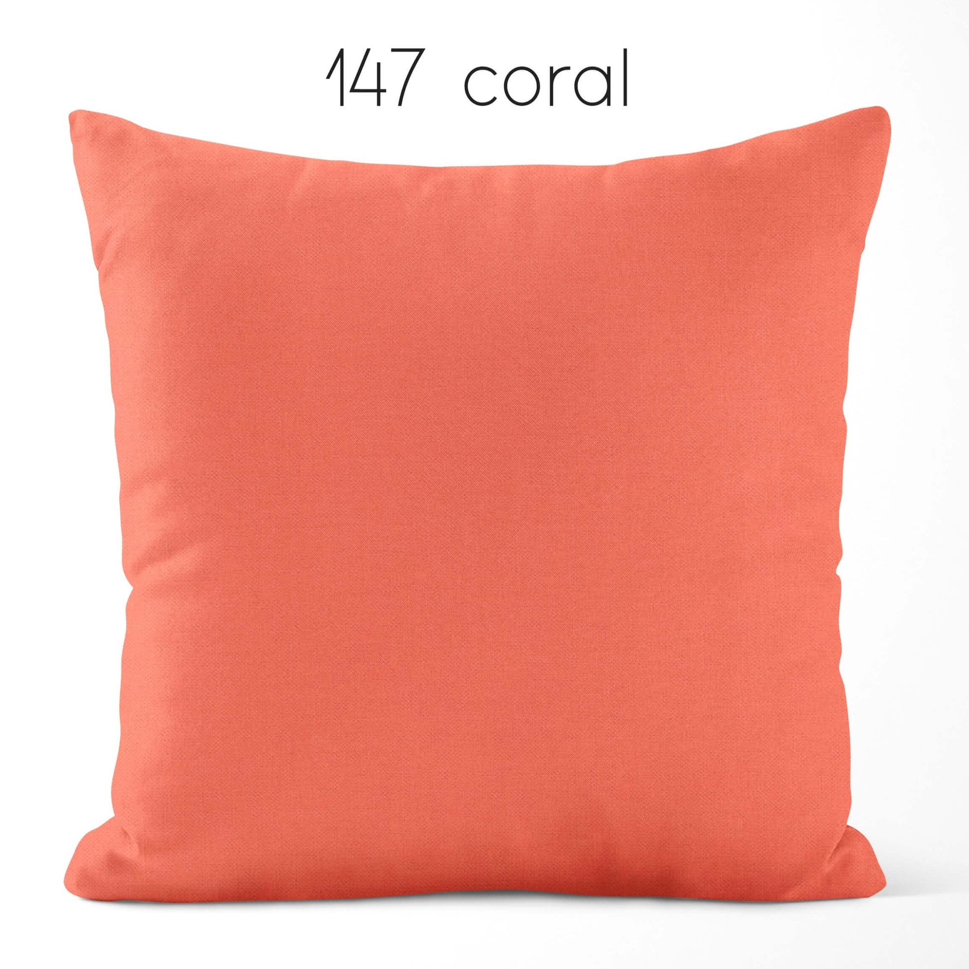 Coral Cotton Pillow Covers Custom Made to Order color 147