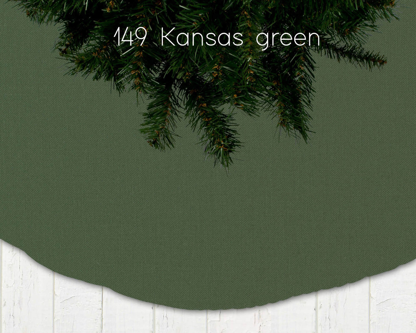 Green Solid Color Christmas Tree Skirts Custom Made to Order