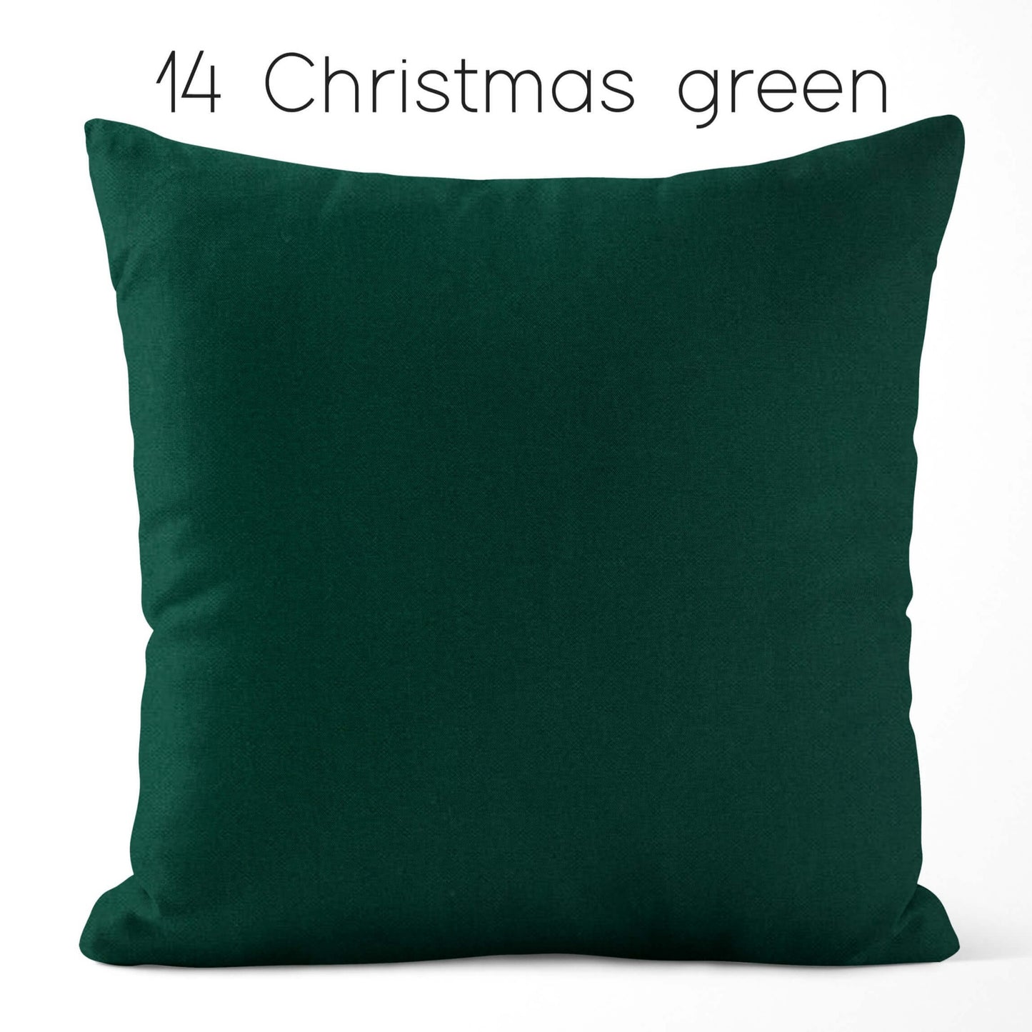 Christmas Green Cotton Pillow Covers Custom Made to Order color 14