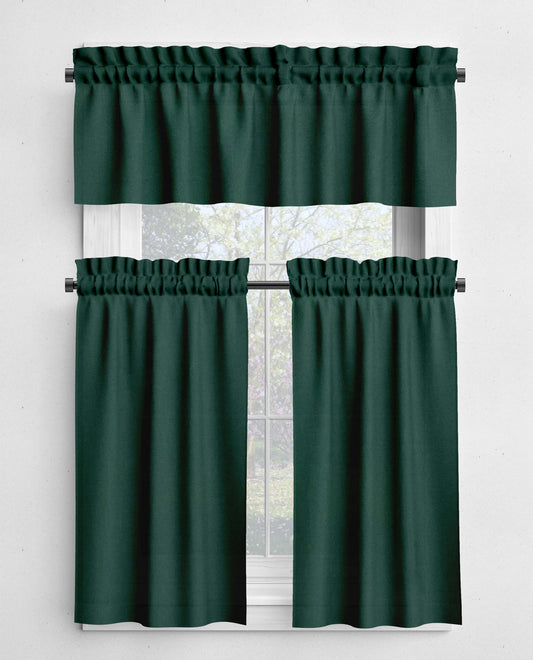 Christmas Green Valances and Cafe Curtains Premium USA Cotton - b14