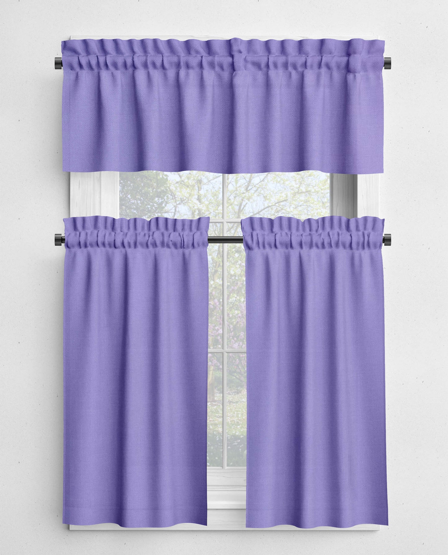 Lavender Valances and Cafe Curtains Premium USA Cotton - b164