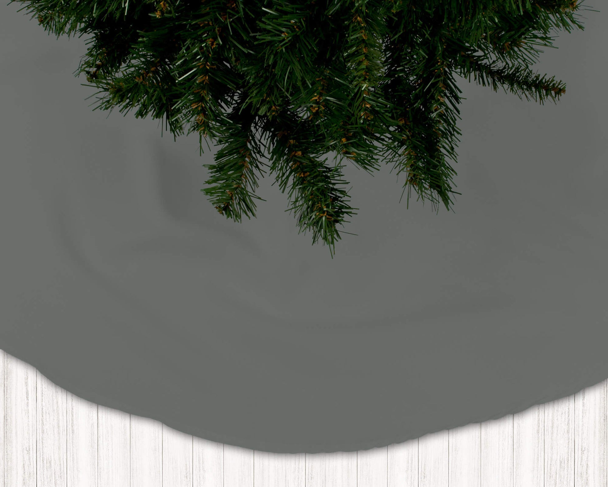 Slate Gray Holiday Christmas Tree Skirts - b170