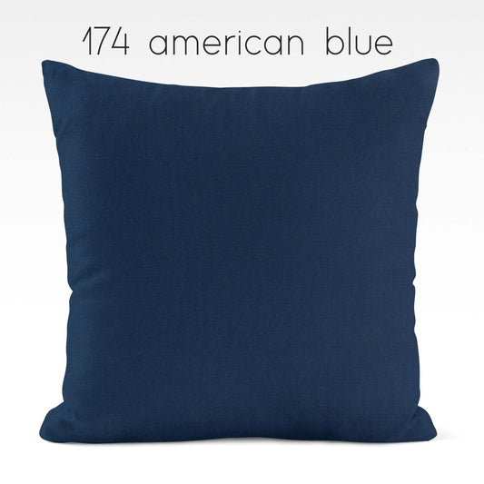 American Blue Cotton Pillow Covers Custom Made to Order color 174