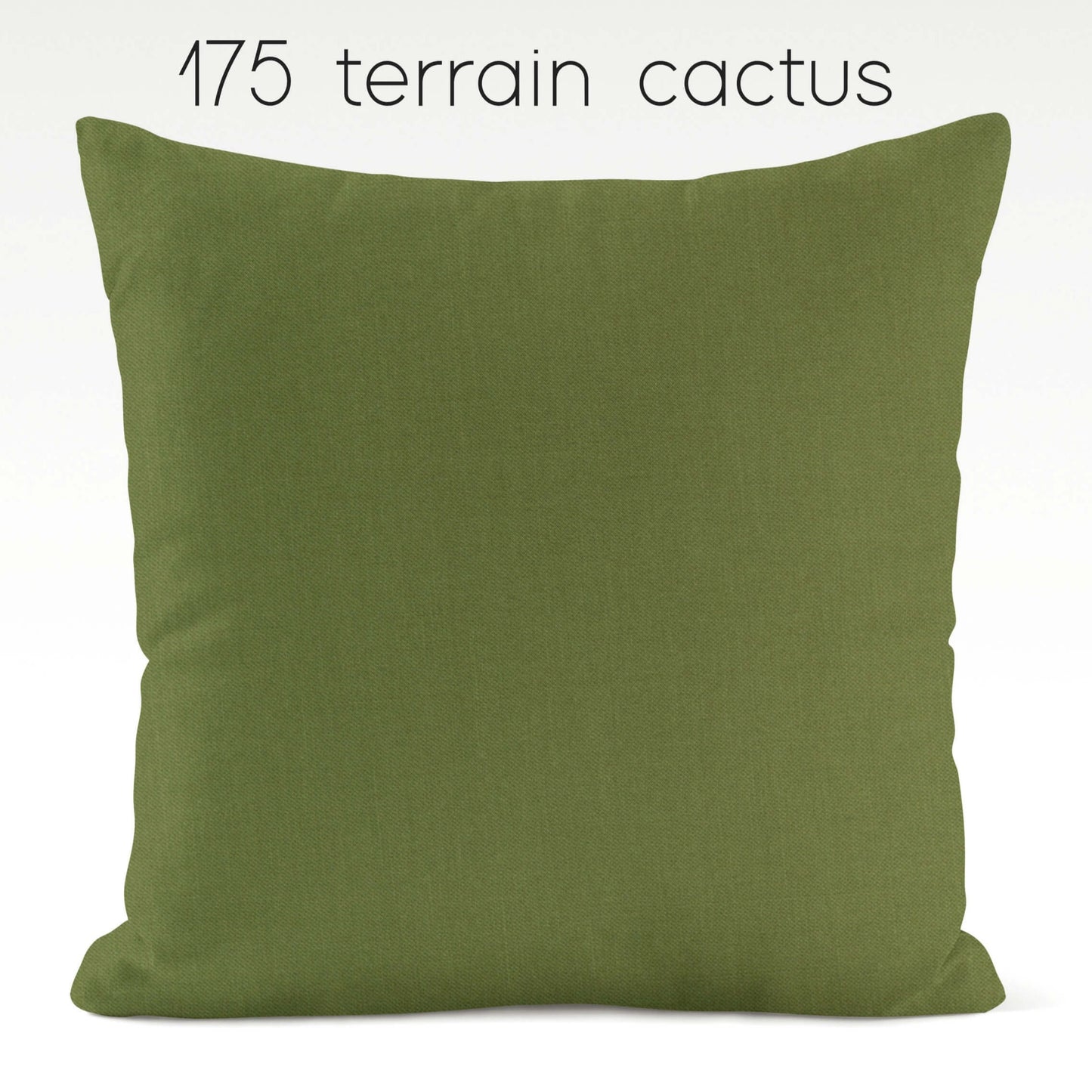 Terrain Cactus Green Cotton Pillow Covers Custom Made to Order color 175