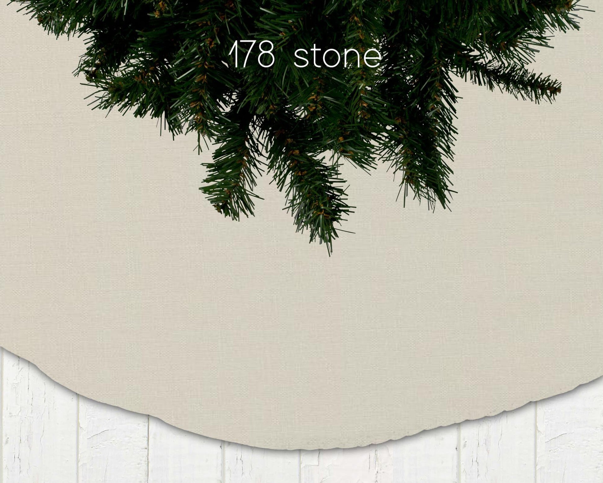 Stone Beige Solid Color Christmas Tree Skirts Custom Made to Order