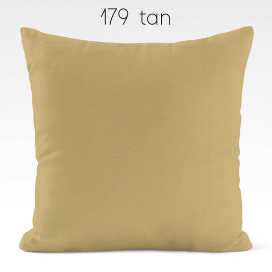 Tan Cotton Pillow Covers Custom Made to Order color 179