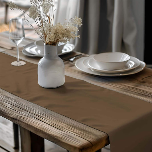 Cocoa Light Brown Table Runners Placemats color 180