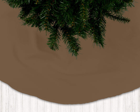 Cocoa Brown Holiday Christmas Tree Skirts - b180