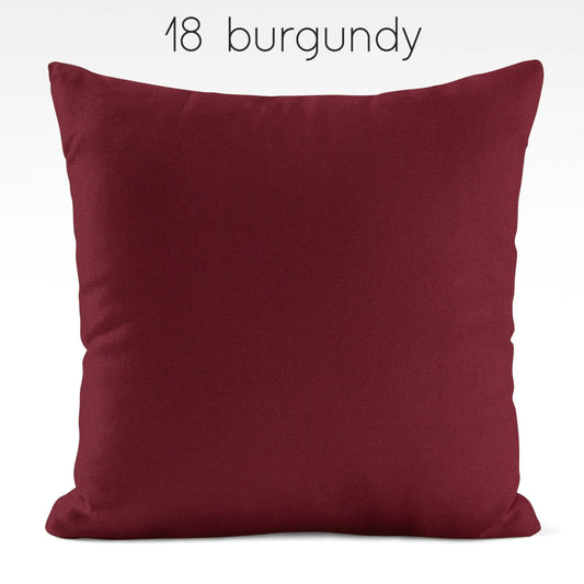 Burgundy Red Cotton Pillow Covers Custom Made to Order color 18