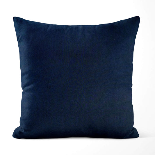 Solid Navy Blue Homespun Pillow Covers