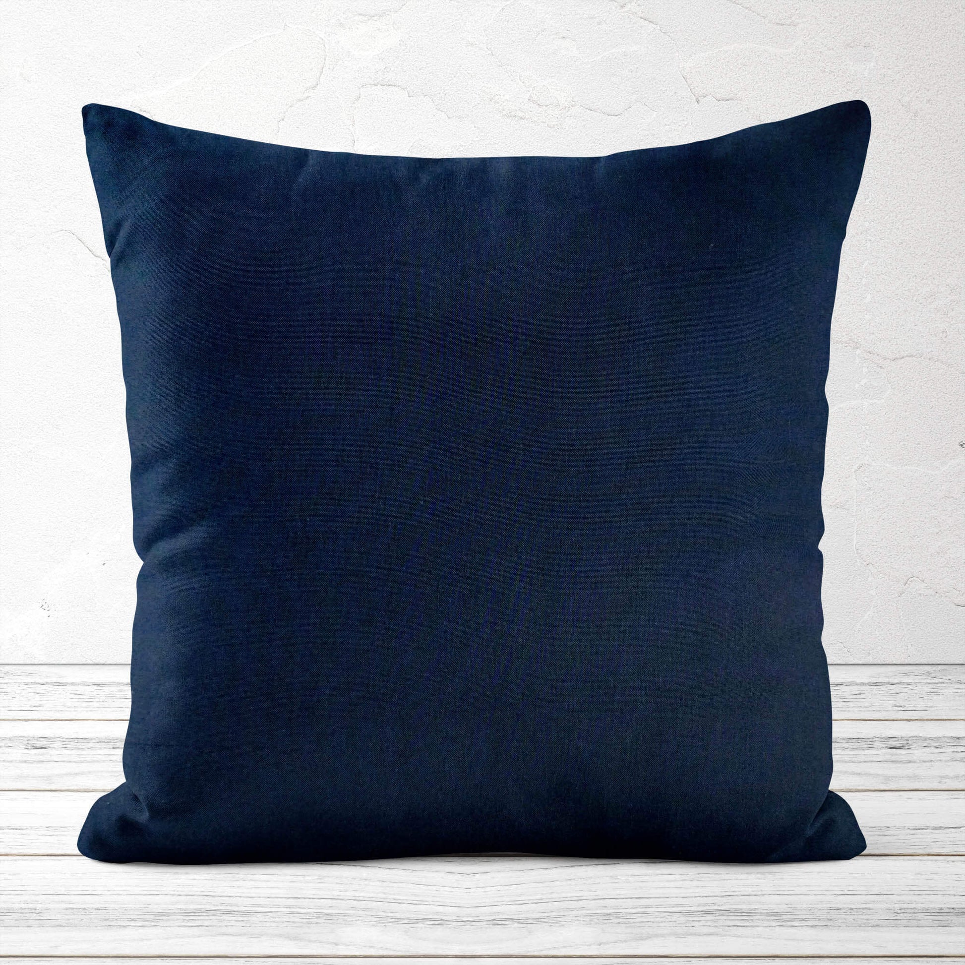 Solid Navy Blue Homespun Pillow Covers