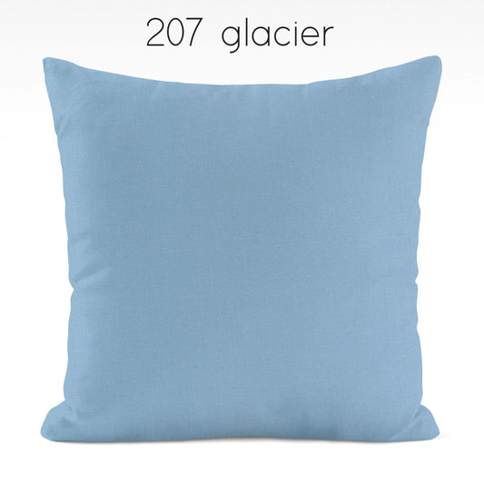 Glacier Blue Cotton Pillow Covers Custom Made to Order color 207