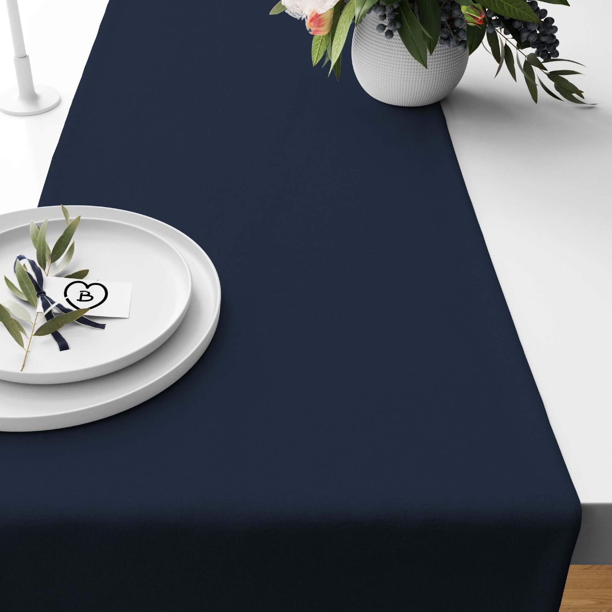 Dark Navy Blue Table Runners Placemats color 20