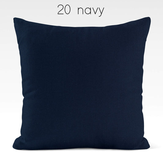 Navy Blue Cotton Pillow Covers Custom Made to Order color 20