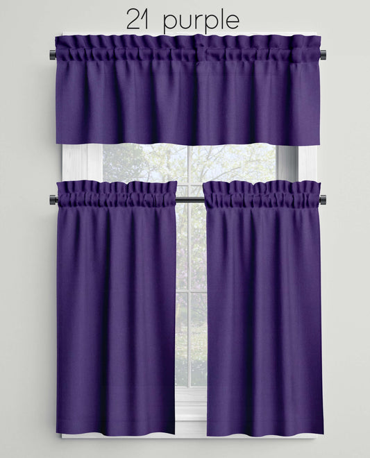 Purple Valances Cafe Curtains Custom Made to Order color 21