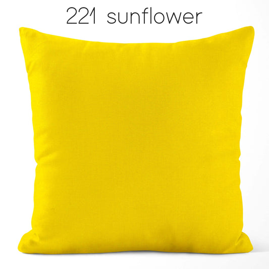 Sunflower Yellow Cotton Pillow Covers Custom Made to Order color 221