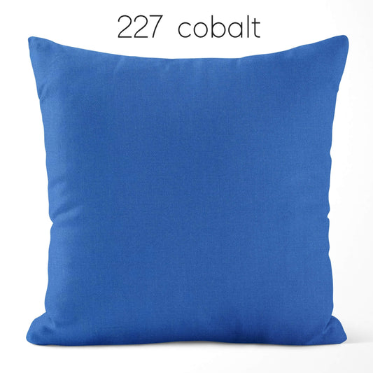 Cobalt Blue Cotton Pillow Covers Custom Made to Order color 227