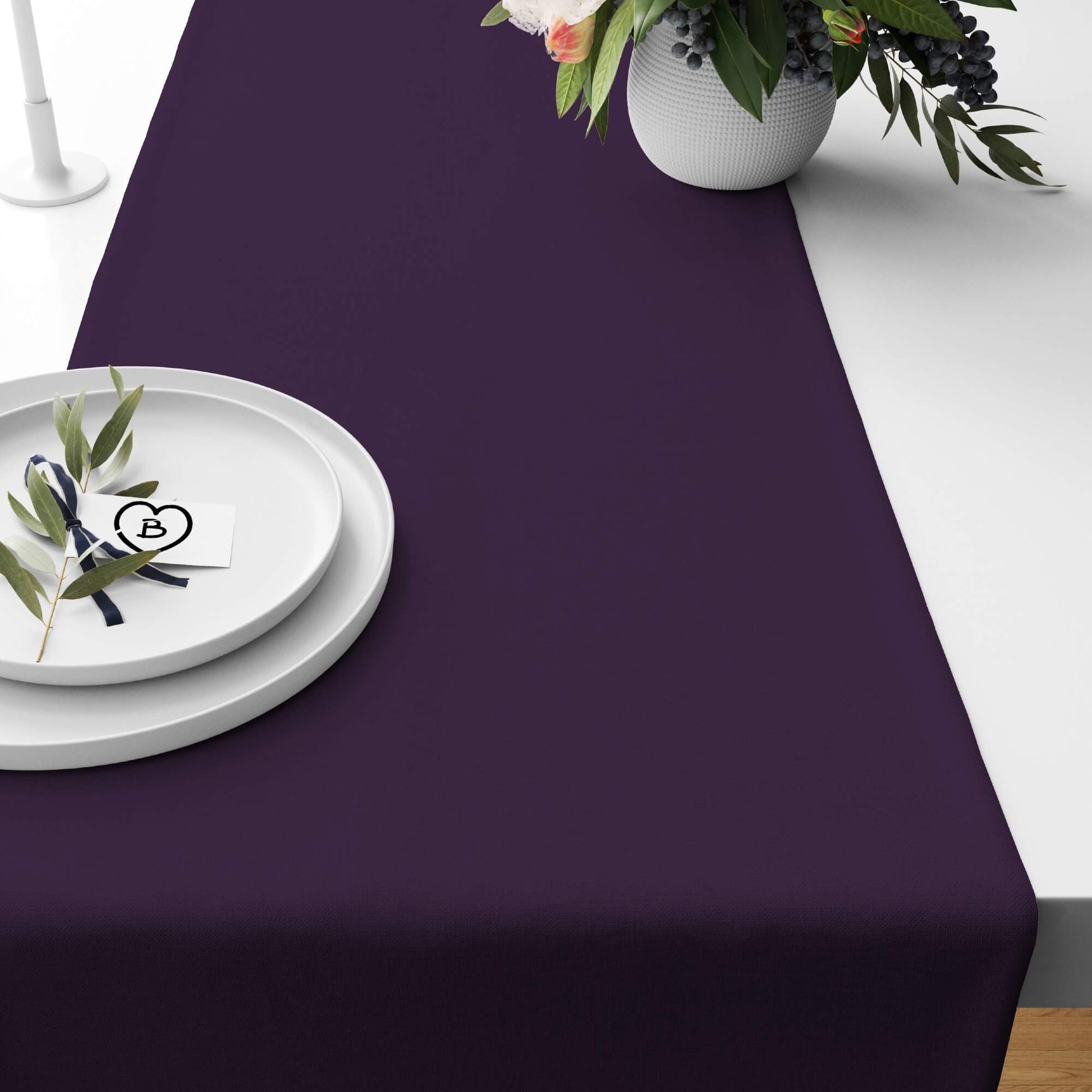 Prune Dark Purple Table Runner Placemats color 238