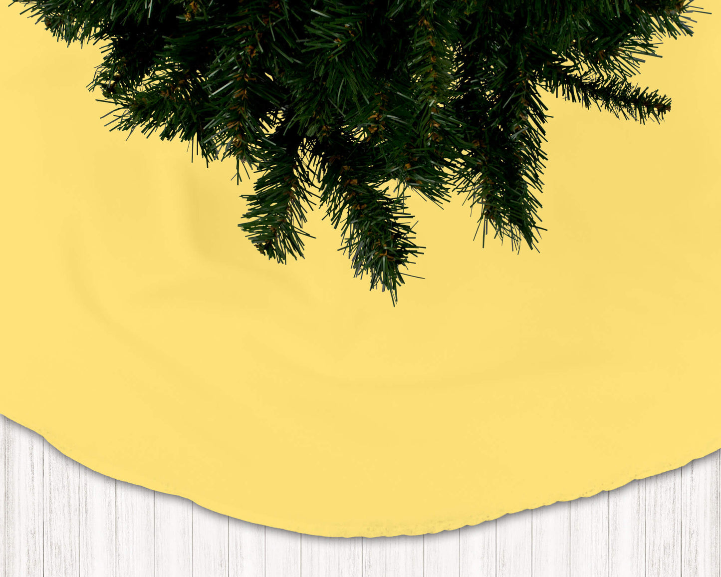 Light Yellow Holiday Christmas Tree Skirts - b23