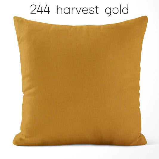 Harvest Gold Cotton Pillow Covers Custom Made to Order color 244