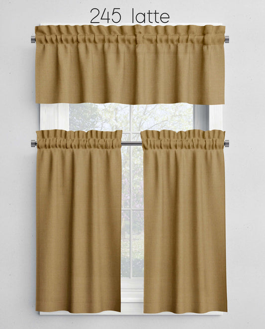 Latte Valances Cafe Curtains Custom Made to Order color 245