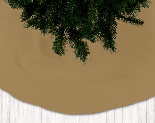 Tan Latte Holiday Christmas Tree Skirts - b245