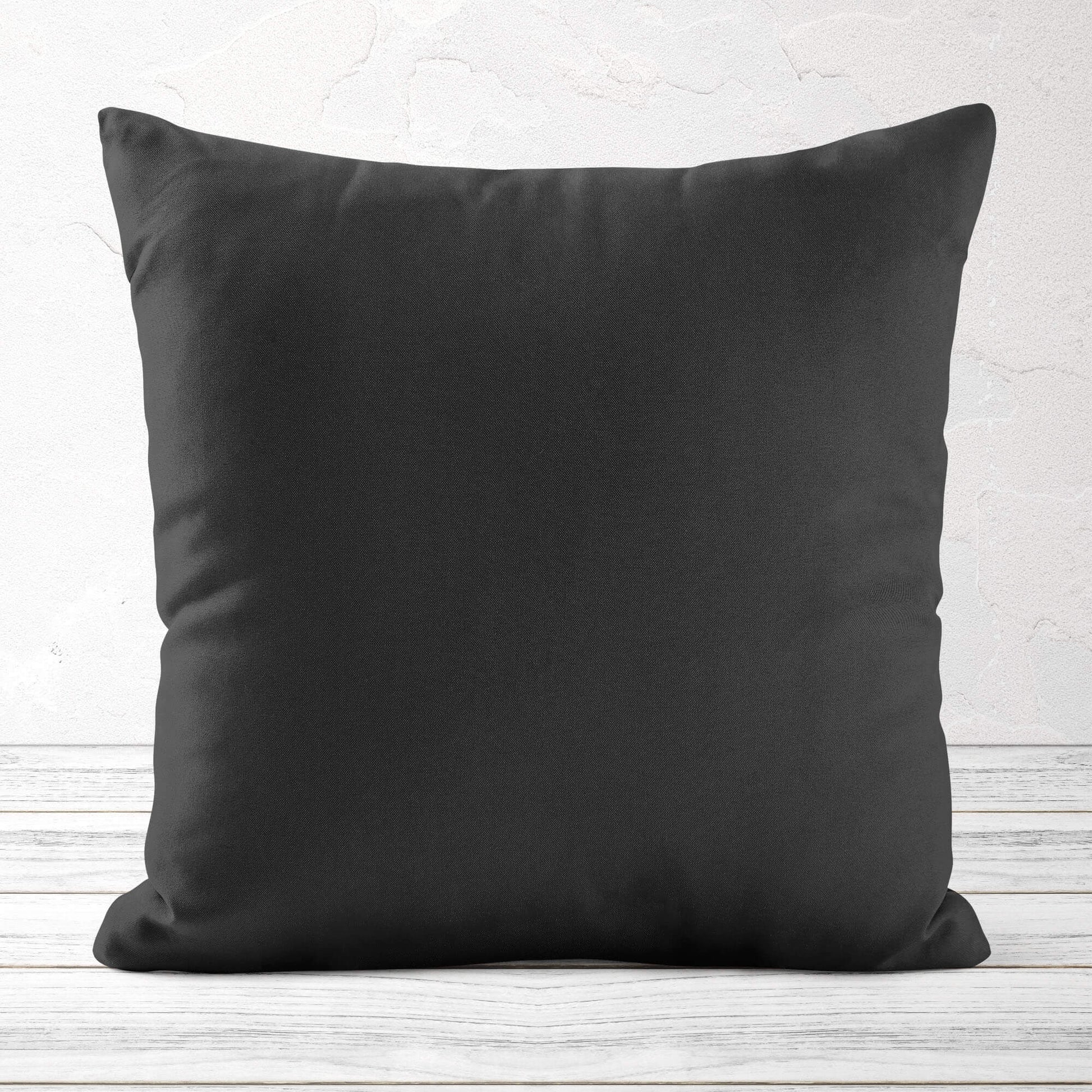 Dark Charcoal Gray Throw Pillow Covers and Euro Shams Premium USA Cotton - b284