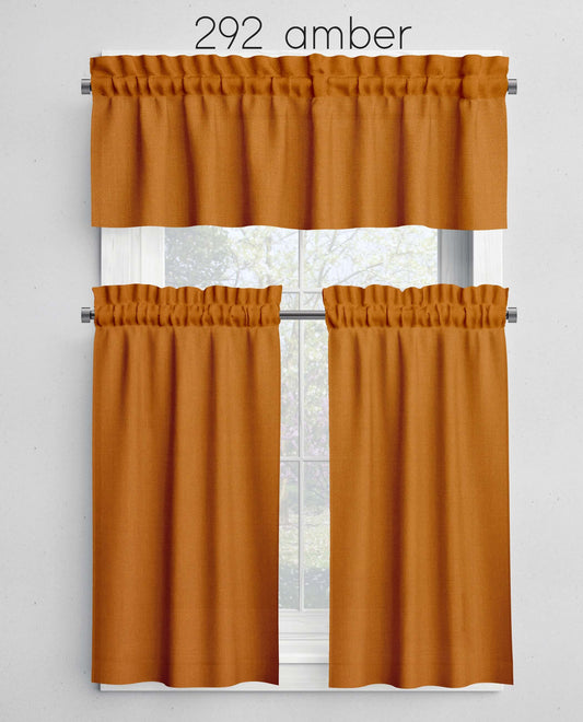 Amber Valances Cafe Curtains Custom Made to Order