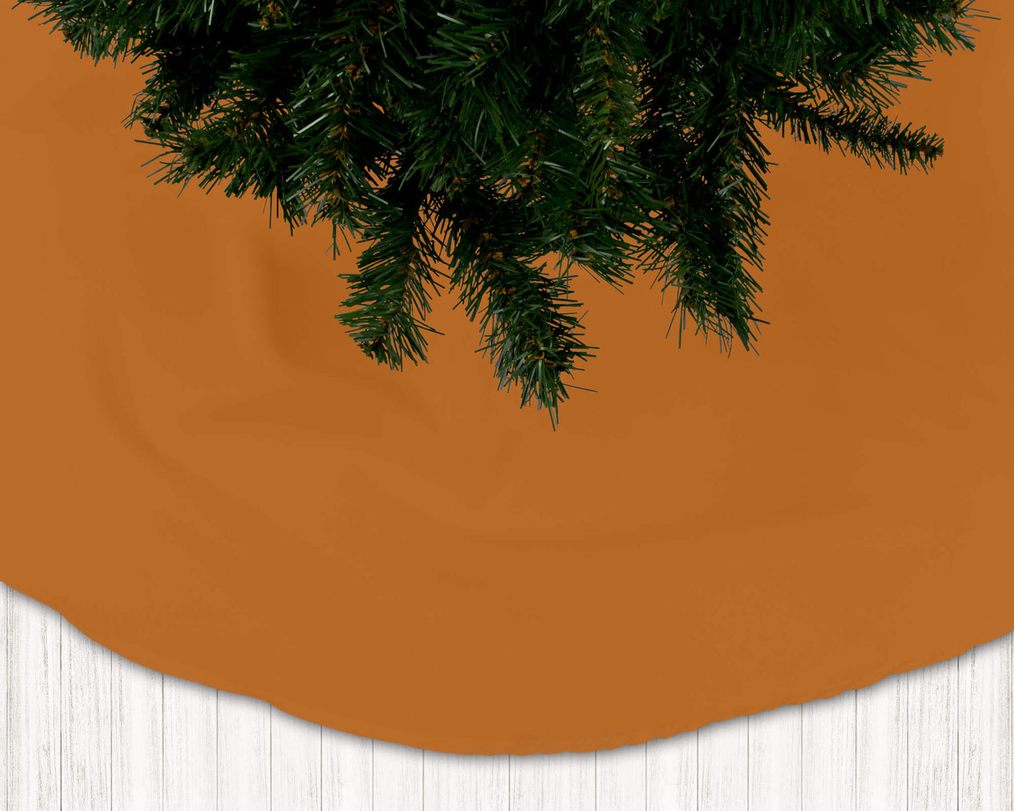 Light Orange Holiday Christmas Tree Skirts - b292