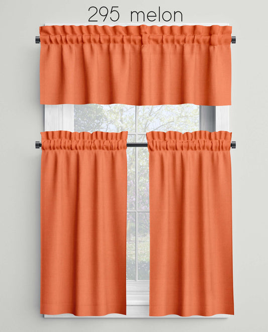 Melon Valances Cafe Curtains Custom Made to Order color 295