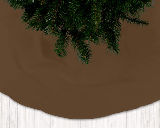 Mocha Brown Holiday Christmas Tree Skirts - b314