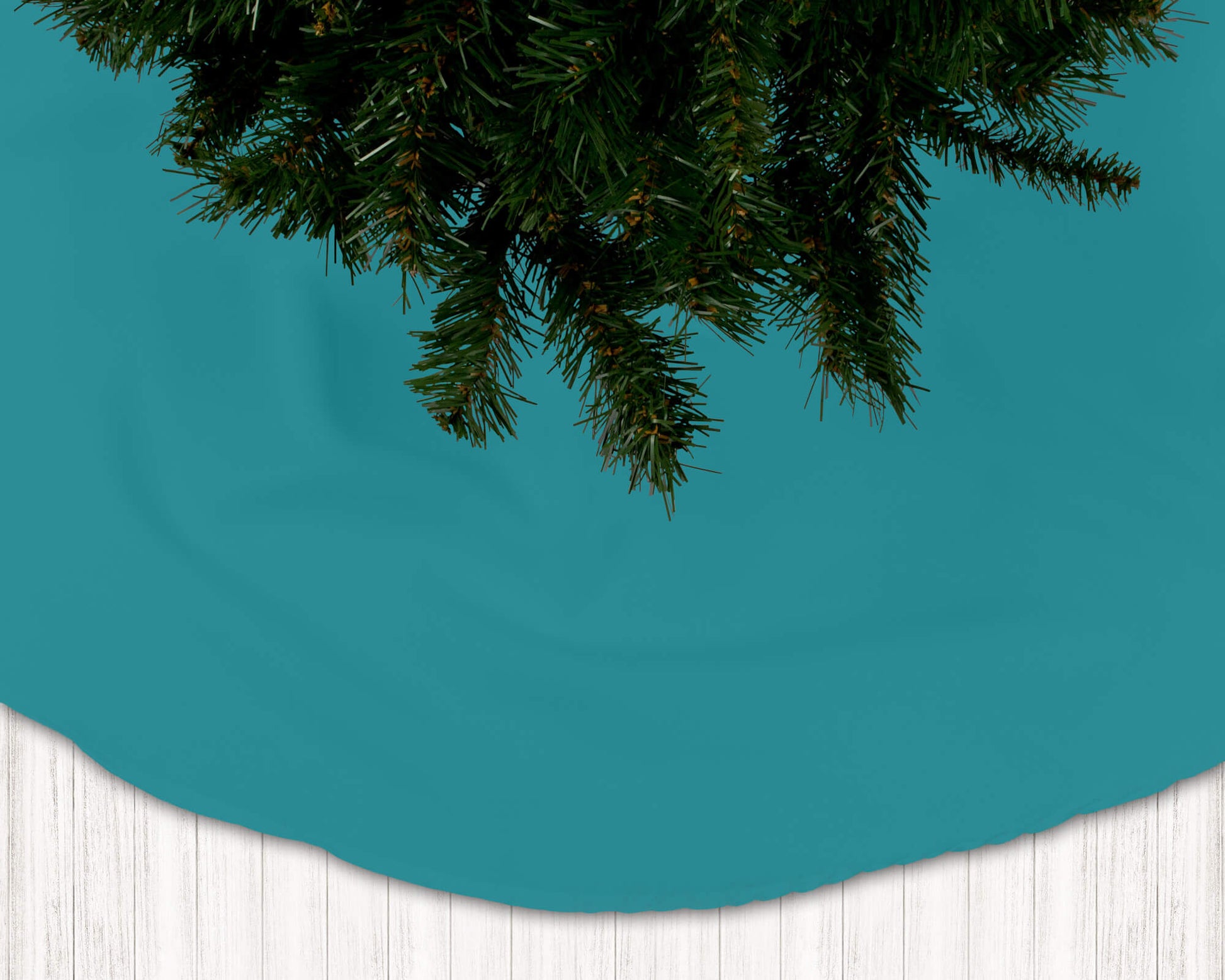 Scuba Turquoise Holiday Christmas Tree Skirts - b325