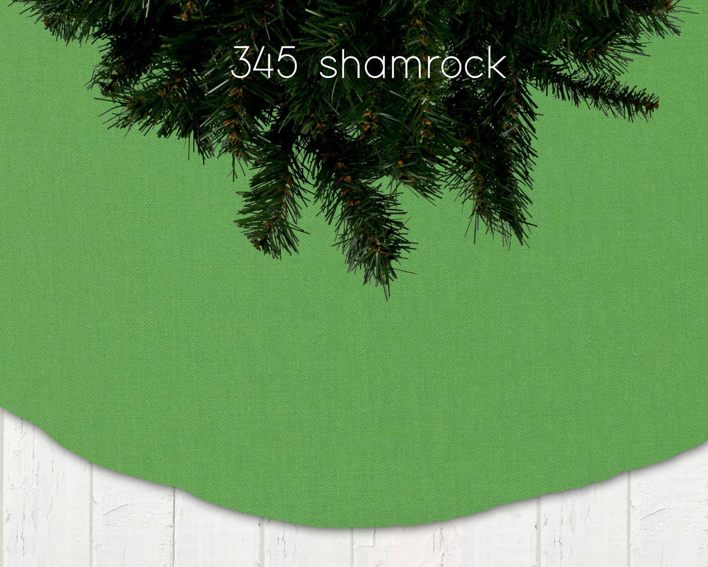 Green Solid Color Christmas Tree Skirts Custom Made to Order