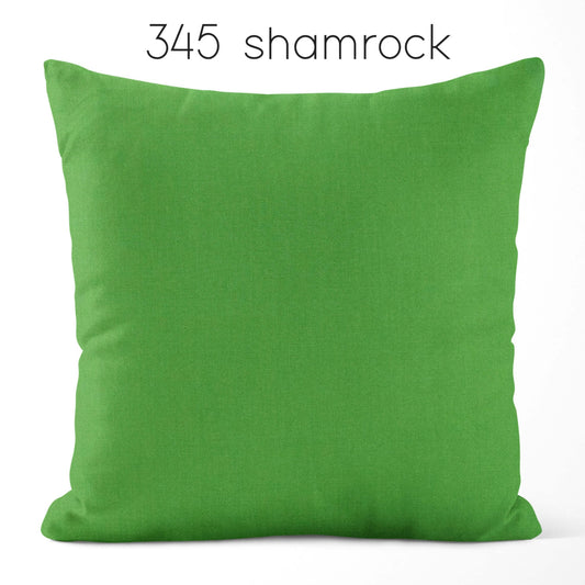 Shamrock Green Cotton Pillow Covers Custom Made to Order color 345