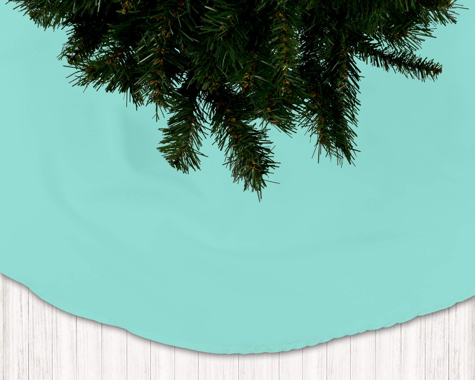 Aqua Holiday Christmas Tree Skirts - b34