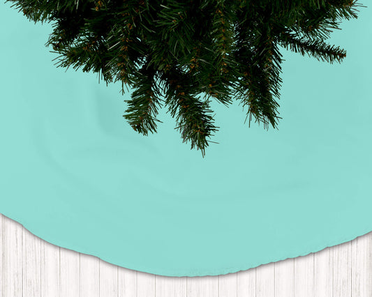 Aqua Holiday Christmas Tree Skirts - b34