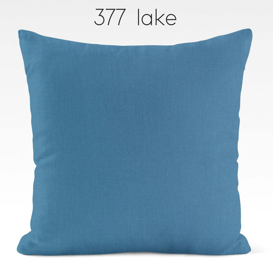 Lake Blue Cotton Pillow Covers Custom Made to Order color 377