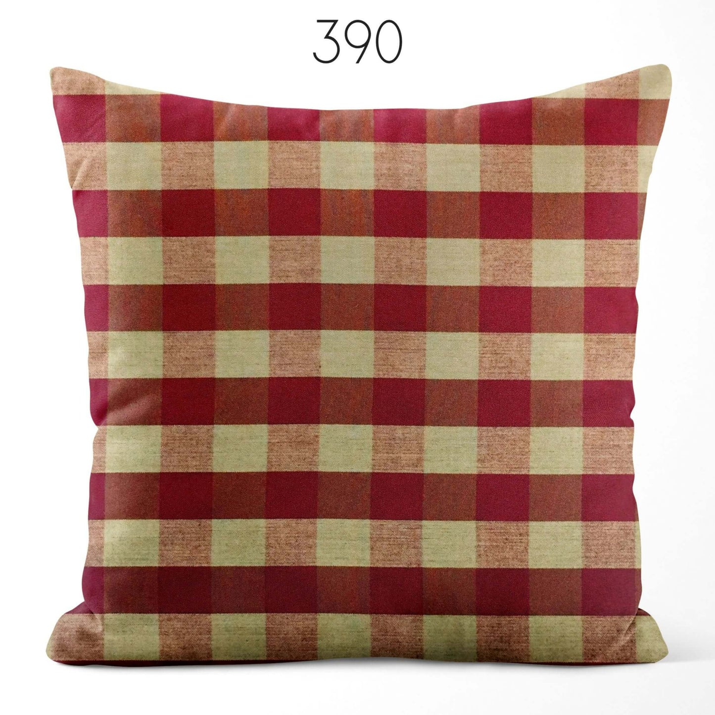 Red Buffalo Check Homespun Cotton Pillow Covers Custom Made pattern 390