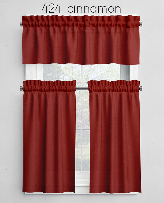 Cinnamon Valances Cafe Curtains Custom Made to Order 424 