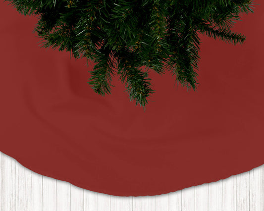 Cinnamon Brick Red Holiday Christmas Tree Skirts - b424