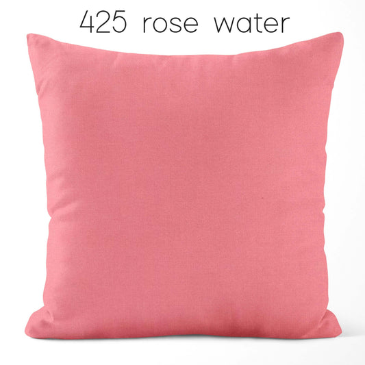 Rose Water Pink Cotton Pillow Covers Custom Made to Order color 425